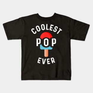 Mens Coolest Pop Funny Best Dad Ever Cool Popsicle Pun 3 Kids T-Shirt